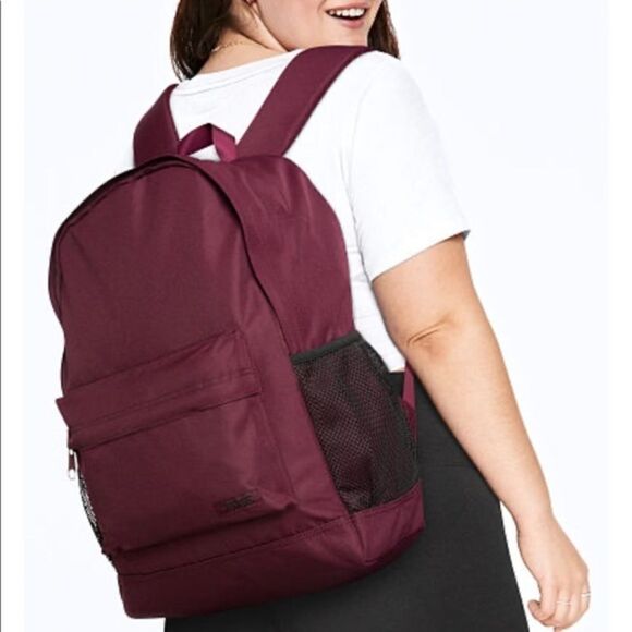?Victoria secret Bag pack burgundy New main image 6